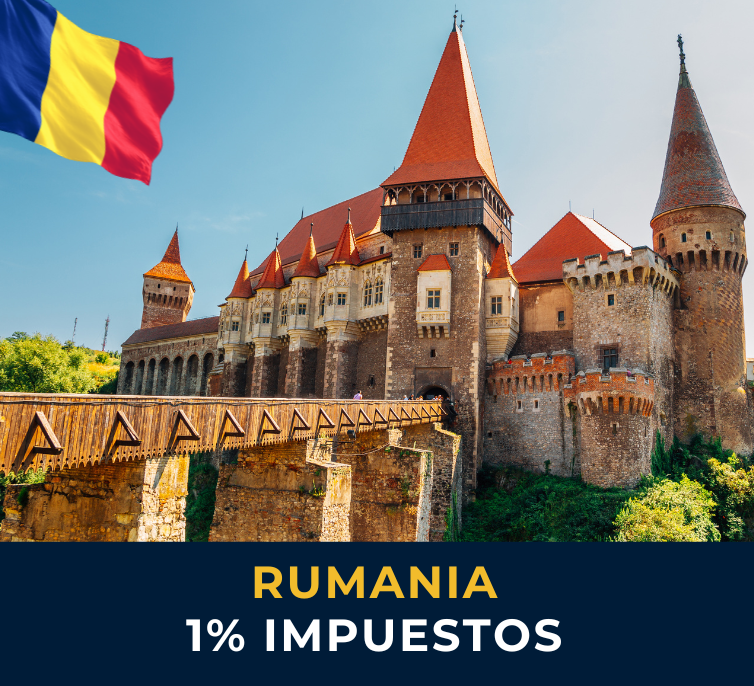 Castillo de Corvin en Hunedoara, Rumanía – fortaleza gótica histórica que simboliza la riqueza cultural de Rumanía y su atractivo como destino fiscalmente favorable para emprendedores