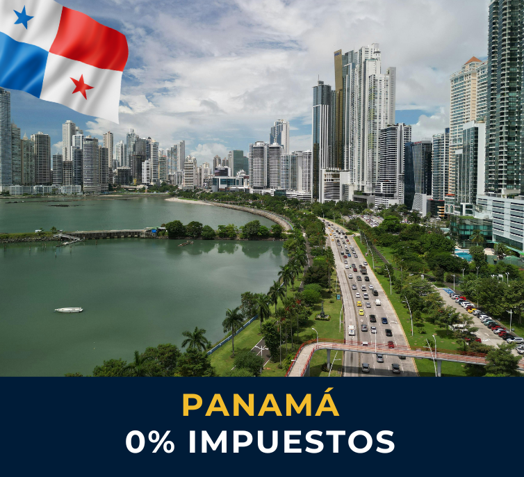 Horizonte de Ciudad de Panamá con rascacielos modernos – destino con baja tributación en Panamá para nómadas digitales y empresas offshore