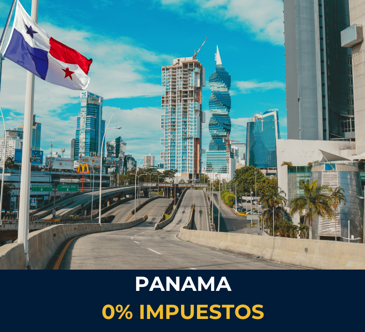 Panorama urbano de Ciudad de Panamá – destino fiscal favorable para empresas offshore y nómadas digitales con sistema de tributación territorial