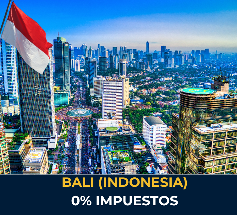 Vista panorámica de Yakarta, Indonesia – destino emergente para nómadas digitales con visado libre de impuestos