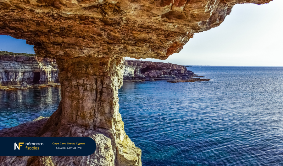 Cape Greco cliffs and turquoise sea in Cyprus – tax-friendly EU destination for entrepreneurs and digital nomads