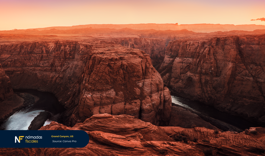 Grand Canyon landscape in the United States – iconic American scenery. Used to represent the U.S. as a tax-efficient jurisdiction for LLC formation.