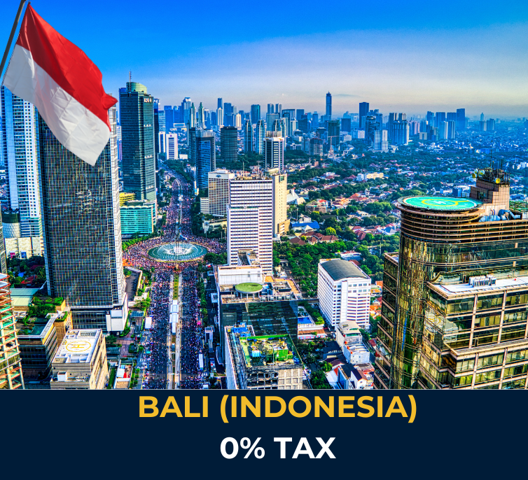 Skyline view of Jakarta, Indonesia – emerging tax-free destination for digital nomads