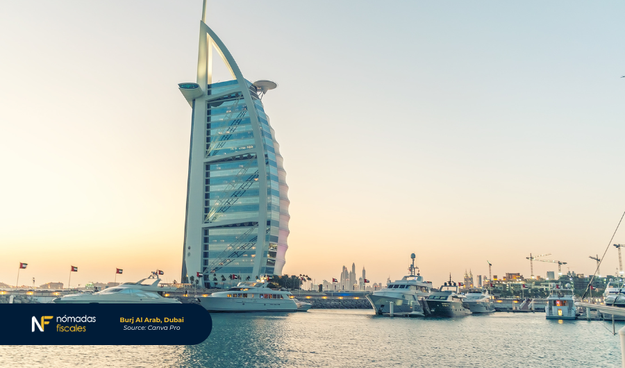 Burj Al Arab Dubai United Arab Emirates – iconic hotel reflecting luxury, modernity, and tax benefits for digital nomads and entrepreneurs