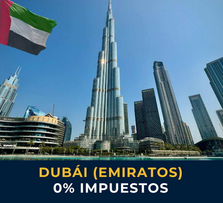 Burj Khalifa en Dubái, Emiratos Árabes Unidos – símbolo de vida moderna sin impuestos para emprendedores y nómadas digitales