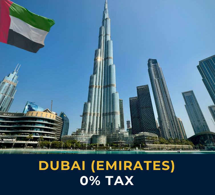 Burj Khalifa in Dubai, United Arab Emirates – symbol of modern tax-free lifestyle for entrepreneurs and digital nomads
