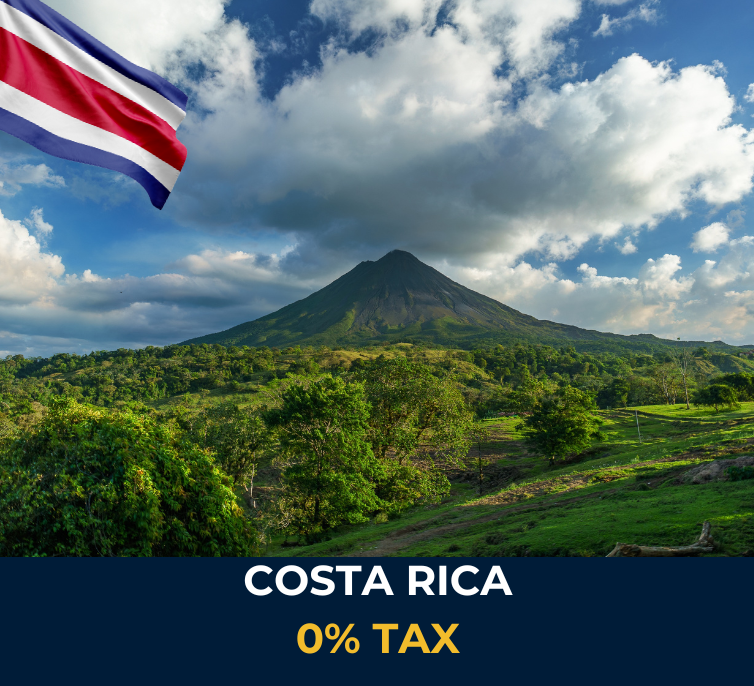 Arenal Volcano in Costa Rica – symbol of tropical lifestyle and 0% tax benefits for digital nomads
