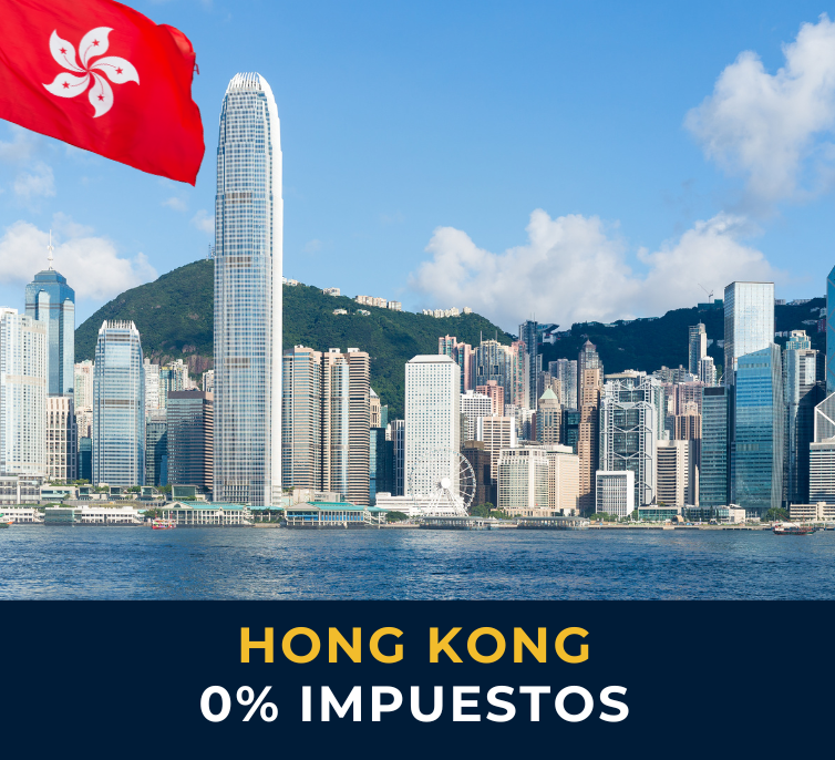 Puerto Victoria en Hong Kong – vista panorámica con rascacielos modernos, centro financiero asiático y destino fiscal atractivo para empresas offshore