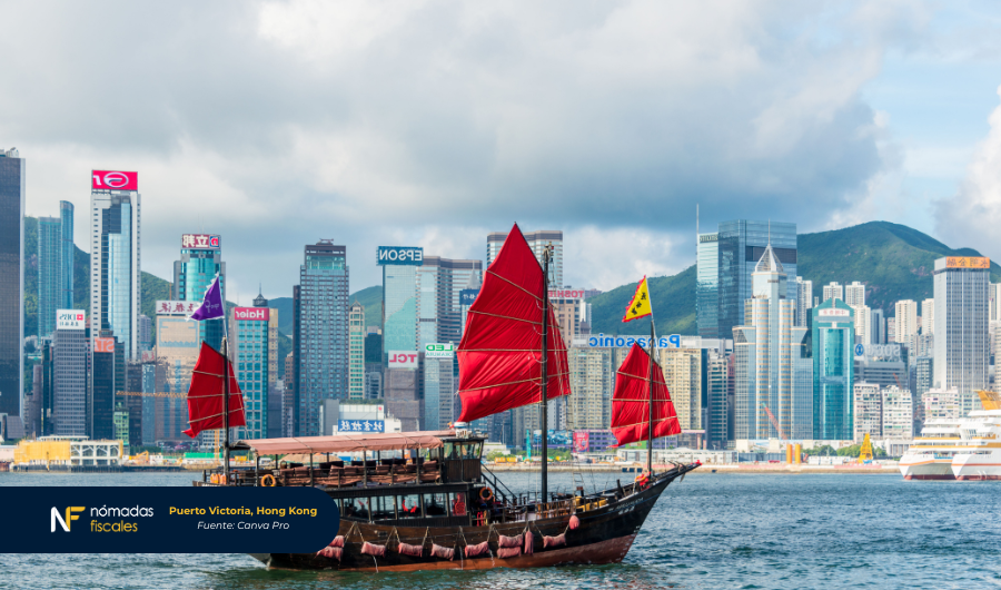 Puerto Victoria puerto natural en Hong Kong – skyline icónico y centro estratégico para negocios offshore con ventajas fiscales competitivas