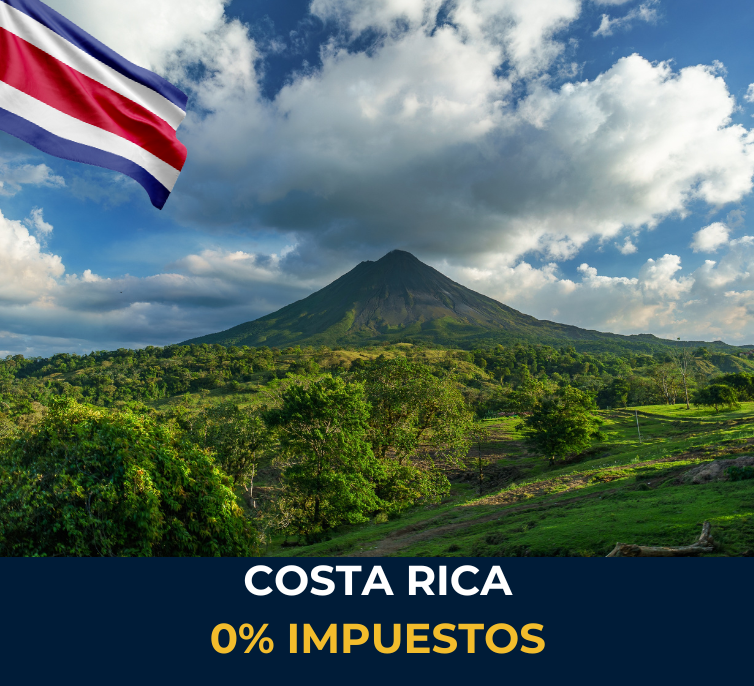 Volcán Arenal en Costa Rica – símbolo del estilo de vida tropical y beneficios fiscales del 0% para nómadas digitales