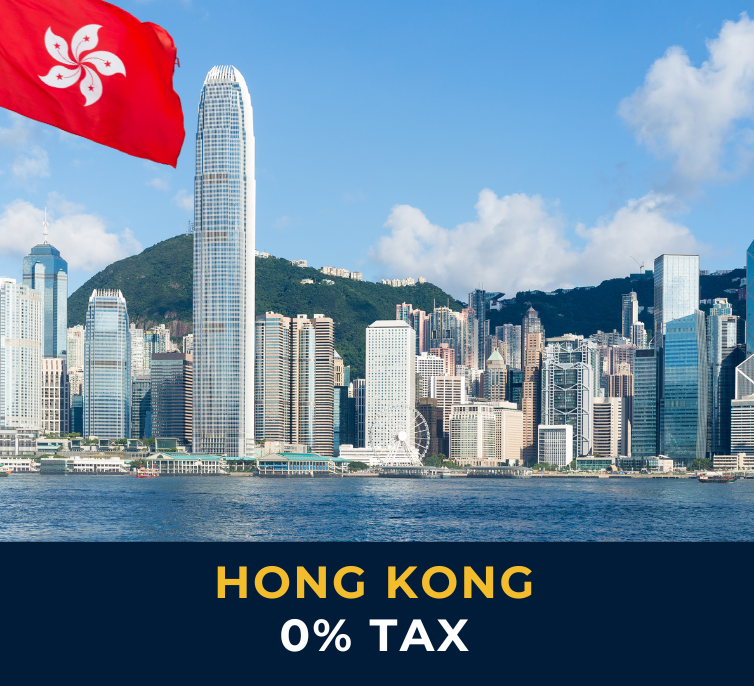 Victoria Harbour in Hong Kong – panoramic view with modern skyscrapers, Asian financial centre, and attractive tax destination for offshore companies
