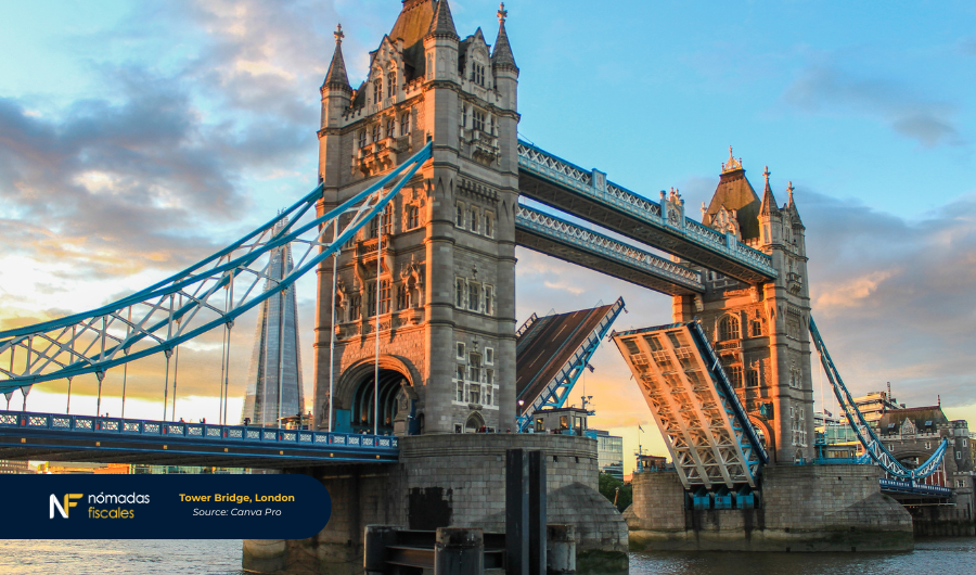 Tower Bridge in London – iconic UK landmark representing tax reforms and the new non-dom regime for expatriates