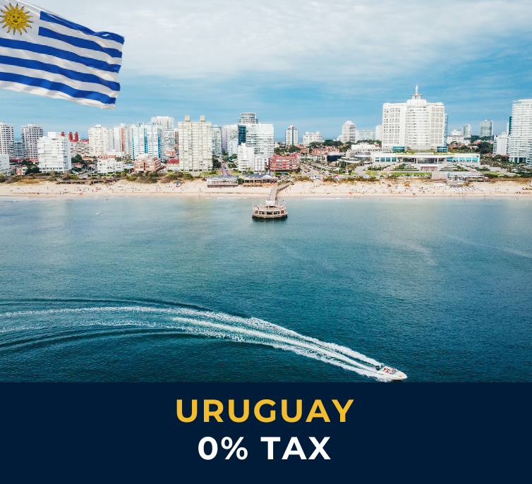 Skyline of Montevideo in Uruguay – tax residency destination with territorial taxation benefits for entrepreneurs