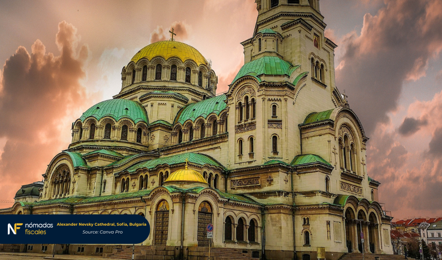 Alexander Nevsky Cathedral in Sofia, Bulgaria – a growing destination for digital nomads seeking low-tax residency in Eastern Europe